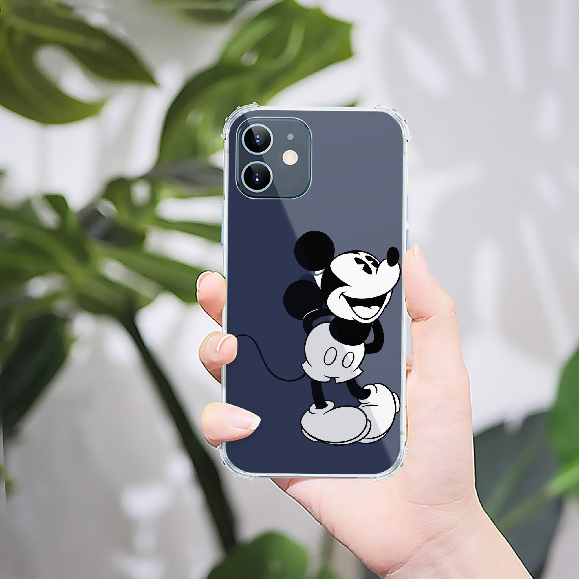 （画像用） ミッキーマウス Mickey Mouse 【iPhone 12シリーズ対応】透明スマホケース（クリアソフトケース）